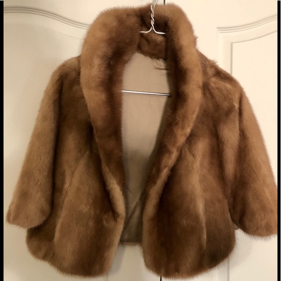 Luxury Vintage 50s 'MAD MEN' 20's Crop Russian sable FUR CAPELET